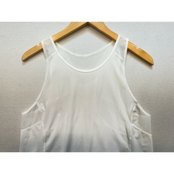 Lululemon Womens Sculpt Tank II Athletic Top White Mesh Racerback Workout Gym - Picture 7 of 12